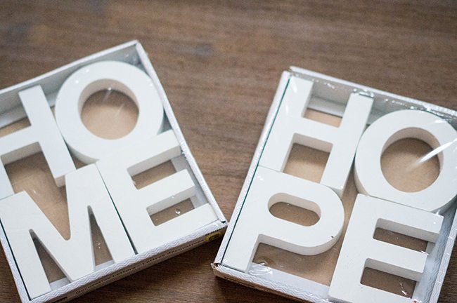 DIY Ho Ho Letters from Dollar Store