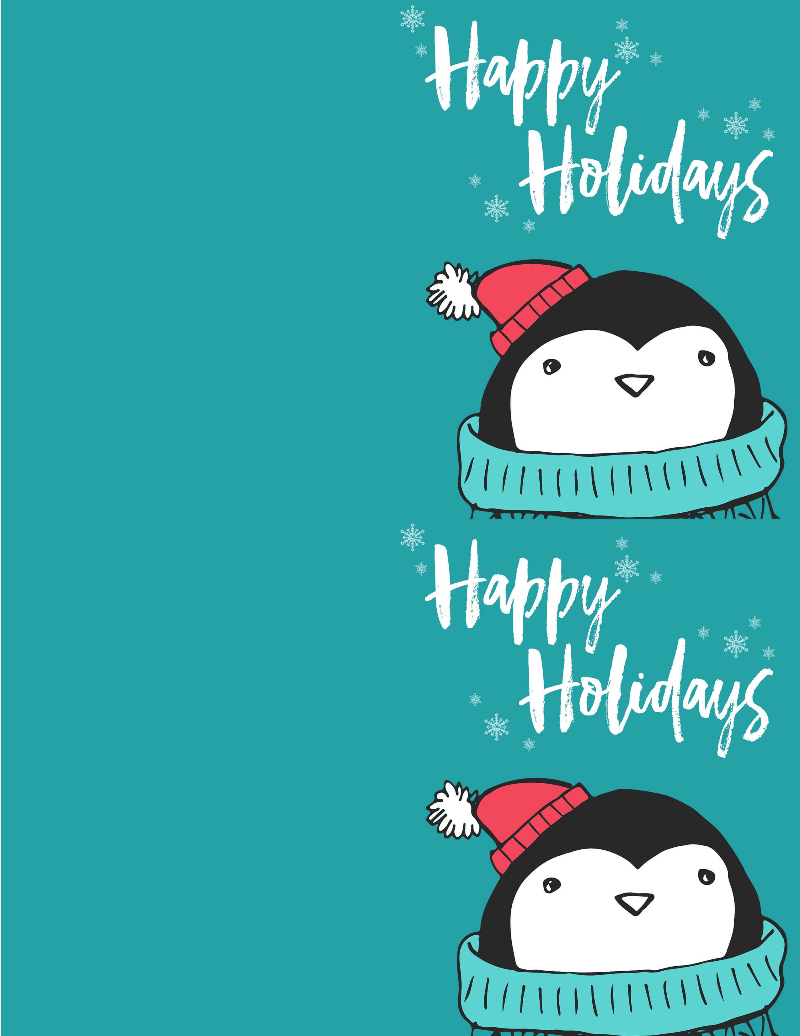 Free Penguin Christmas Card Printables The Best Ideas For Kids